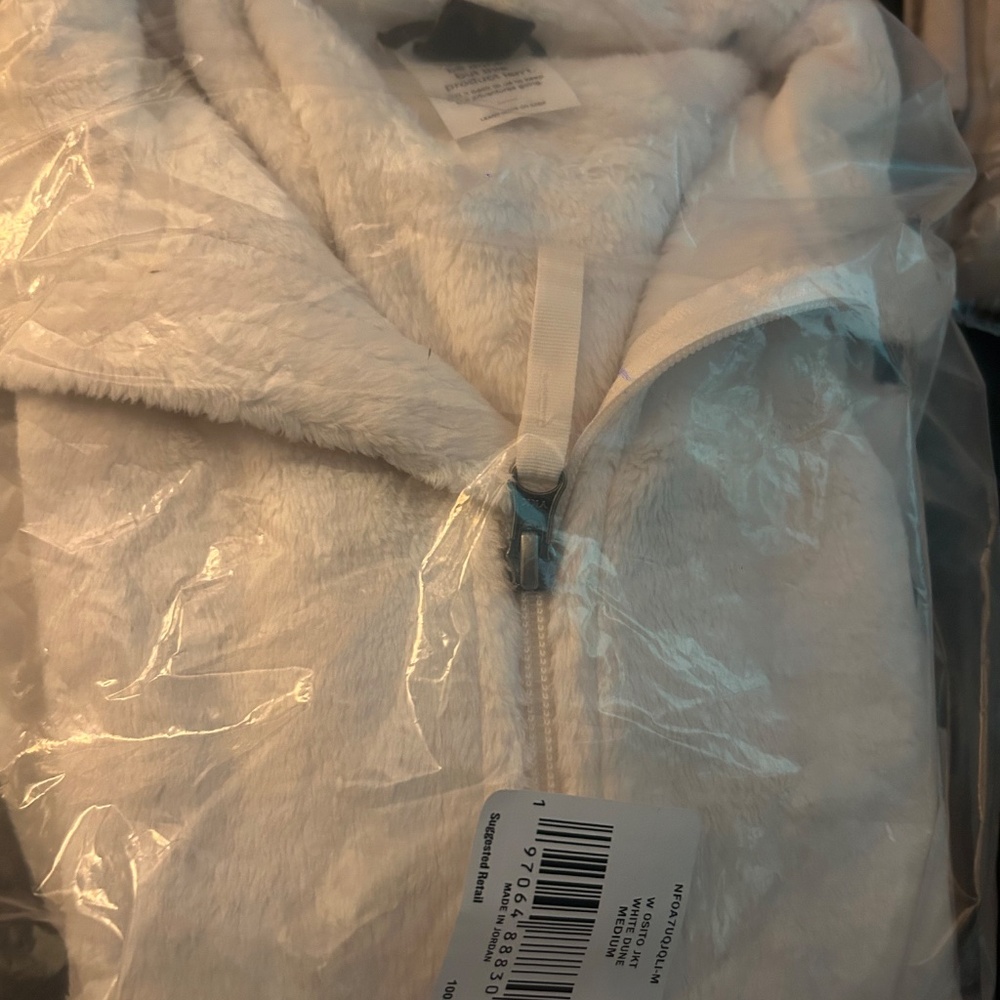 The North Face Women’s Osito Silken Raschel Fleece Jacket White Dune Size M - Picture 7 of 9